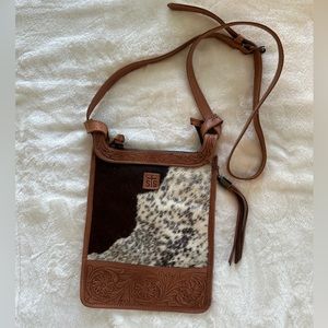 Cowhide crossbody purse